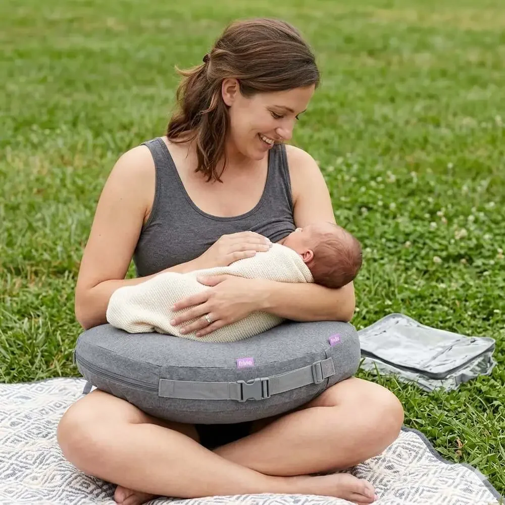 Frida Mom Adjustable Breastfeeding & Lactation Pillow – Gray